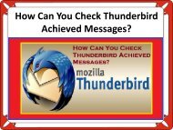 How Can You Check Thunderbird Achieved Messages?