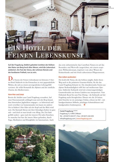 Südtirol Magazin Sommer 2016 - Die Welt