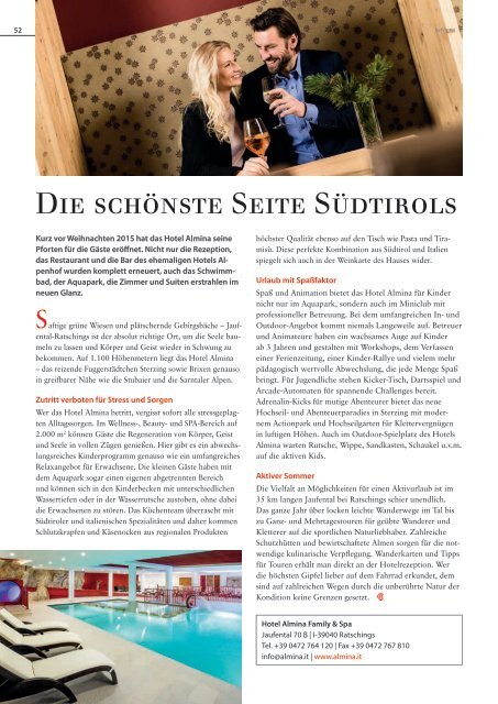 Südtirol Magazin Sommer 2016 - Die Welt