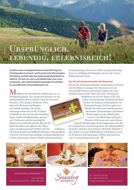 Südtirol Magazin Sommer 2016 - Die Welt