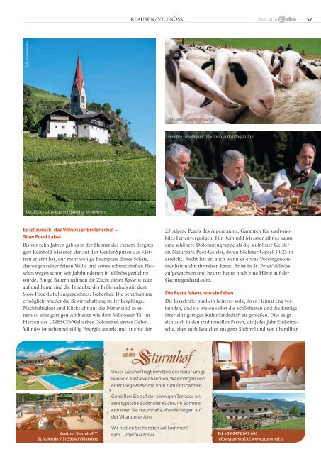 Südtirol Magazin Sommer 2016 - Die Welt