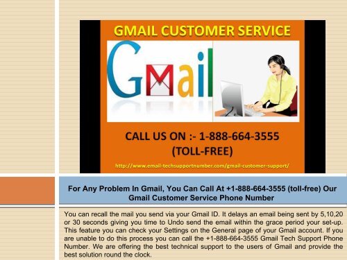 Can’t send emails from Gmail? Contact us +1-888-664-3555 through our Gmail customer care number