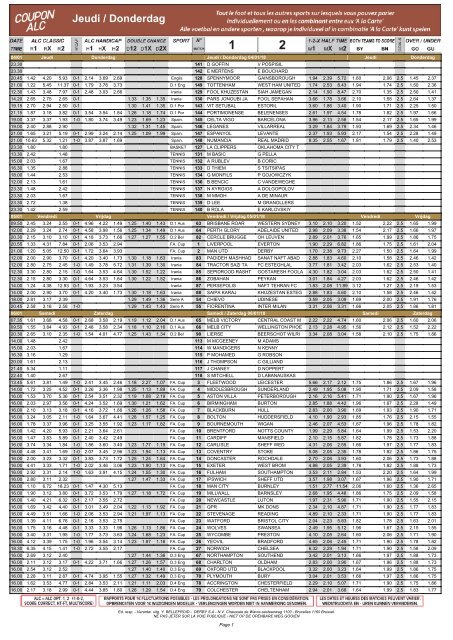 Ladbrokes 5-7 janvier 2018 