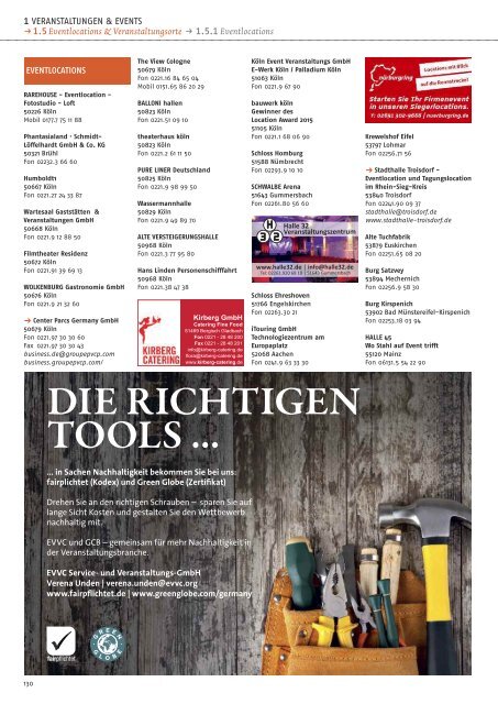 Eventbranchenbuch 2018 Veranstaltungen & Events