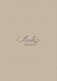 KOSTAS Restaurant Karte Deutsch