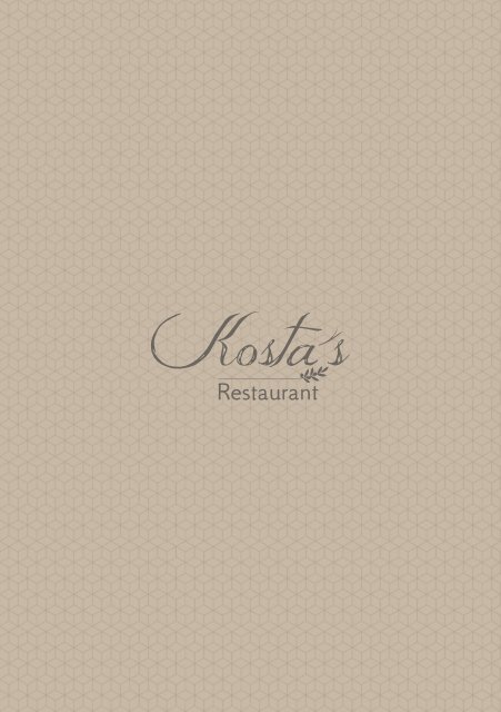 KOSTAS Restaurant Karte Deutsch