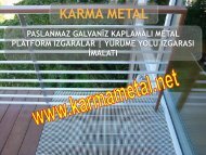 KARMA METAL galvaniz kaplamali paslanmaz metal izgara cesitleri ozellikleri imalati fiyati istanbul