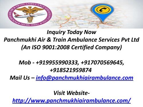 Panchmukhi Emergency Air Ambulance Service in Guwahati