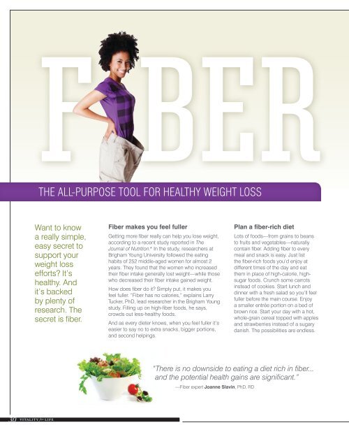 Fiber A Tool For Weight Loss_Melaleuca
