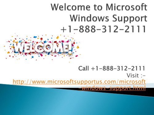 Microsoft Windows Support Number +1-888-312-2111