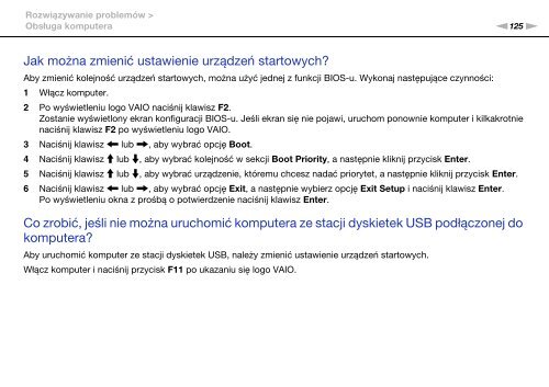 Sony VPCEB2E4E - VPCEB2E4E Mode d'emploi Polonais