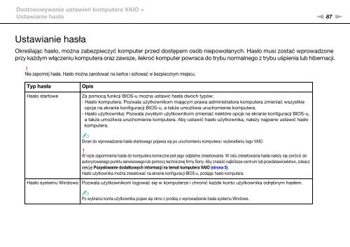 Sony VPCEB2E4E - VPCEB2E4E Mode d'emploi Polonais