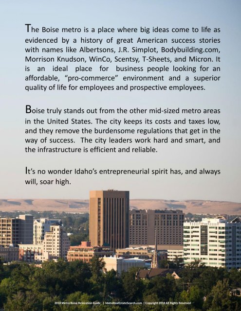 Boise Relocation Guide 2018