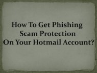 How To Get Phishing Scam Protection On Your Hotmail Account?
