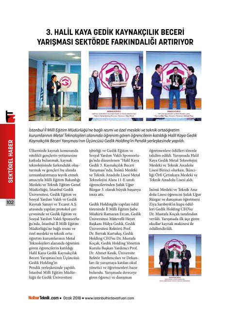  Nalbur Teknik Dergisi  Ocak 2018 Sayısı