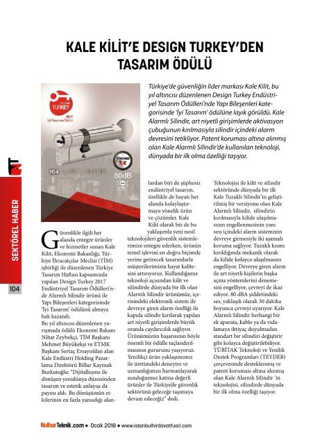  Nalbur Teknik Dergisi  Ocak 2018 Sayısı