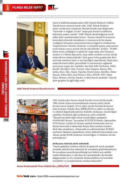  Nalbur Teknik Dergisi  Ocak 2018 Sayısı