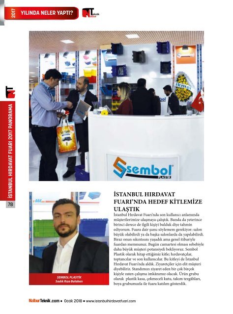  Nalbur Teknik Dergisi  Ocak 2018 Sayısı