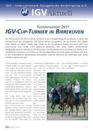 Turniersaison 2011 IGV-CUP-TURNIER IN BIRREKOVEN