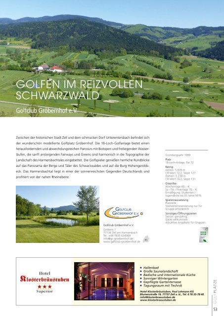 Golfland Baden-Württemberg 2018 - Schönes Spiel auf 90 Plätzen