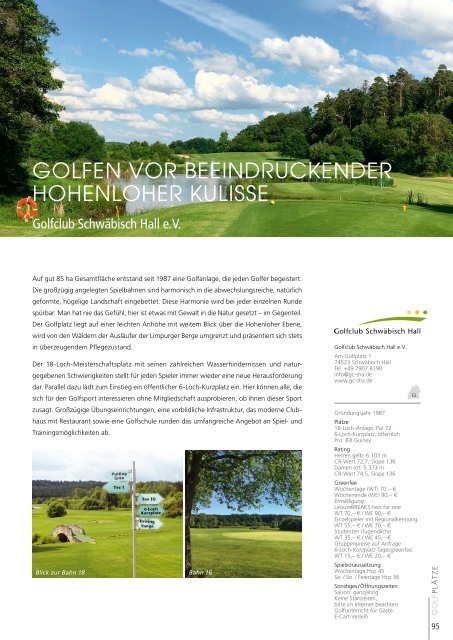 Golfland Baden-Württemberg 2018 - Schönes Spiel auf 90 Plätzen