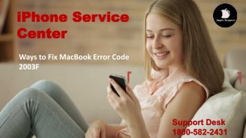 Fix MacBook Error Code 2003F 