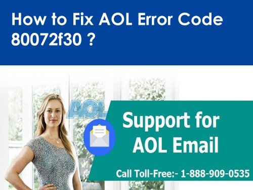  AOL Mail Error Code 80072f30 call 1-888-909-0535 Support Number