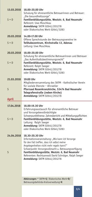 Betreuung im Landkreis Ahrweiler 2018