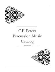 C.F. Peters Percussion Music Catalog - Edition Peters