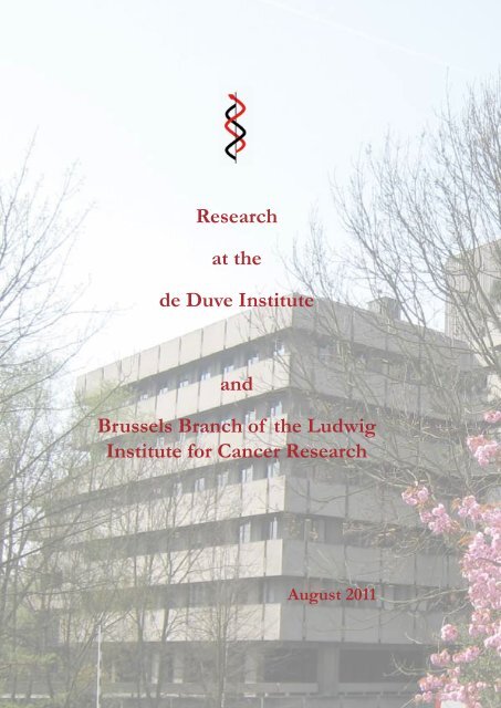 Research at the de Duve Institute and Brussels Branch of the ...