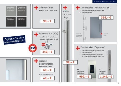 PaX Aktions-Haustüren Aluminium 2018