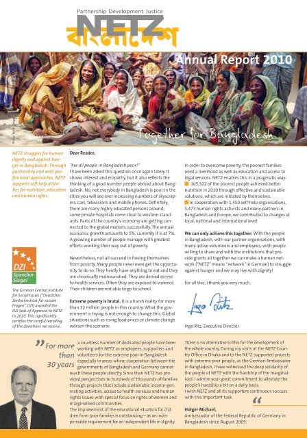 NETZ Bangladesch Annual Report 2010