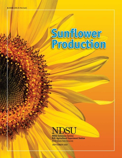 Sunflower Production Field Guide - Your "Home Page"