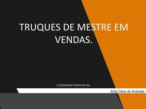 TRUQUES DE MESTRES EM VENDAS PDF