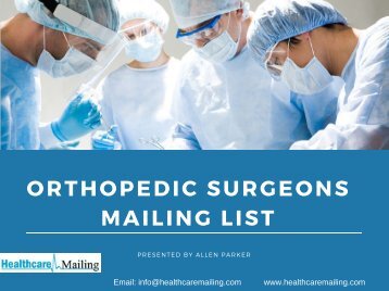 Orthopedic Surgeons Email List