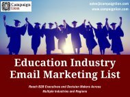 Education Industry Email Marketing List | School, Colleges Email List