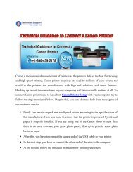 Technical Guidance to Connect a Canon Printer