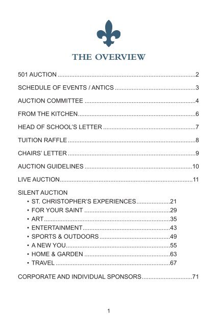 2018 auction program