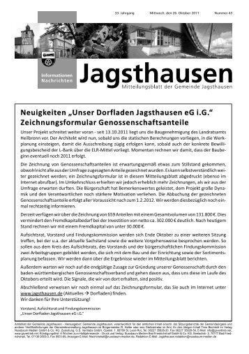 Umbruch JA.indd - in der Gemeinde Jagsthausen