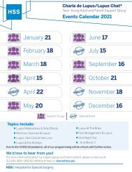 Charla de Lupus Calendar of Events 2018