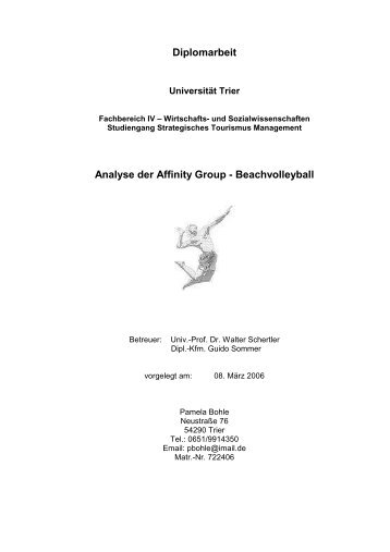 Analyse der Affinity Group - Beachvolleyball - Volleyball-Training.de