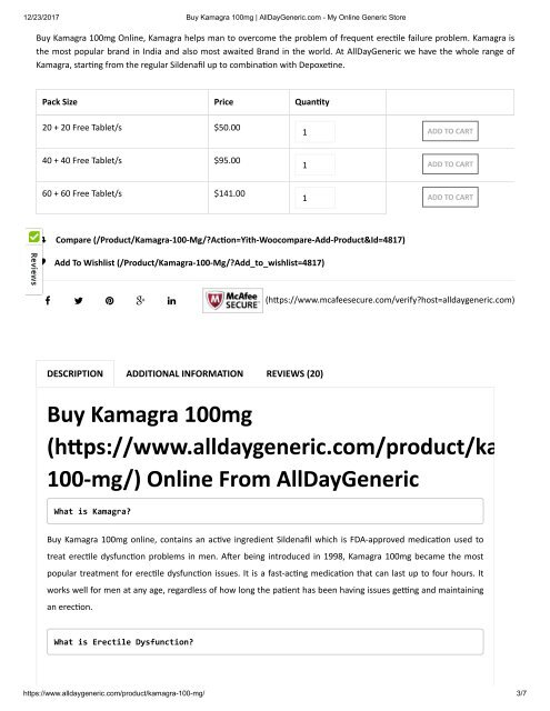 Buy Kamagra 100mg