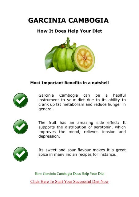 Garcinia Cambogia Review - How It Does Help Your Diet