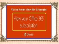 What Is the Procedure to Renew Office 365 Subscription?