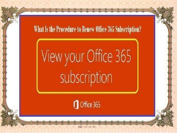 What Is the Procedure to Renew Office 365 Subscription?