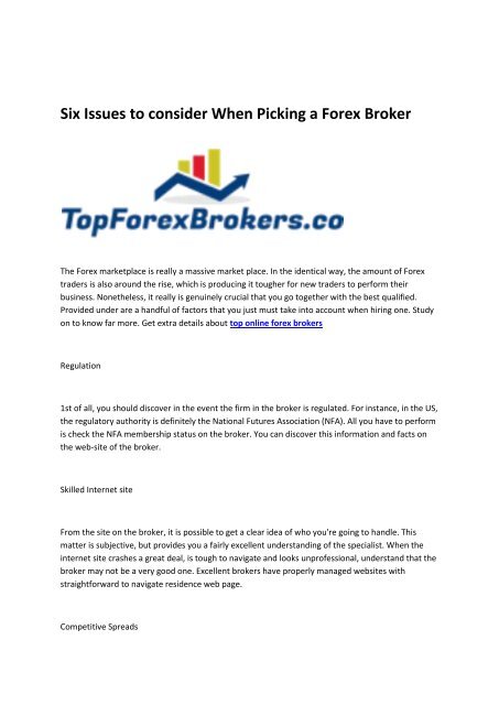 Top Online Forex Brokers - 