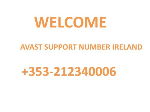 Avast Support Phone Number Ireland +353-212340006