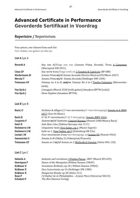 Recorder Syllabus - Unisa