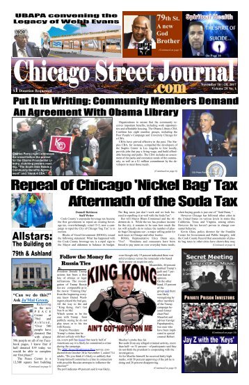 Put It In Writing - Chicago Street Journal for November 16, 2017