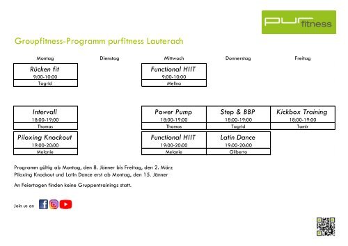 Kursplan Lauterach 2018 #2